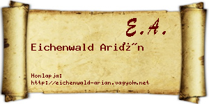 Eichenwald Arián névjegykártya